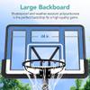 Best Choice Products 10ft Regulation Basketball Hoop, 7.5-10ft Height Adjustable Outdoor Goal w/Shock Absorbent Rim, Base Gel, 2 Wheels - Blue/White view 4