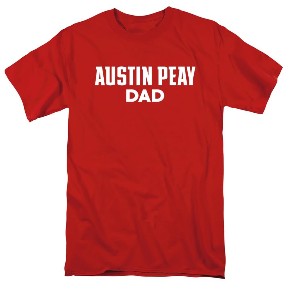 Austin Peay State University Dad Unisex Adult T Shirt, Red, 4X-Large