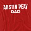 Austin Peay State University Dad Unisex Adult T Shirt, Red, 4X-Large view 2