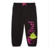 Dr. Seuss Grinch Faces Girls Fleece Joggers, Sizes 4-16 (US, Numeric, 4, 5, Regular, Black) view 1