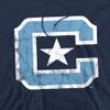 LOGOVISION The Citadel Distressed Primary Logo Adult Pull-Over Hoodie, Navy, Large view 2
