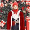 BESTYASH Velvet Santa Cloak Hood Luxurious Christmas Cape for Holiday Cosplay and Festivities for Celebrations and Parades Multi view 4