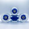 GHOST BOARDS 70mm LED Longboard Wheels - Light Up Wheels for Longboards with ABEC-7 Bearings for Smooth Ride- Bright Skate Wheels Grip Any Surface- Raise Your Ride with Flashy Skate Wheels - Blue view 4