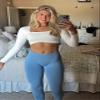 Aoxjox Workout Peach Contour Seamless Hidden Scrunch Butt Lift Leggings for Women Gym Yoga Pants 24" (Blue Moon, X-Large) view 2