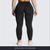 Aoxjox Workout Peach Contour Seamless Hidden Scrunch Butt Lift Leggings for Women Gym Yoga Pants 24" (Black, Medium) view 3