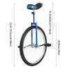 YHISUAILO Outdoor Wheel Unicycle, 16Inch/24Inch One Wheel Bike Adjustable Seat Exercise Bicycle for 7-60 Years Old, Outdoor Sports Fitness Exercise Unicycle (24Inch Blue) view 2