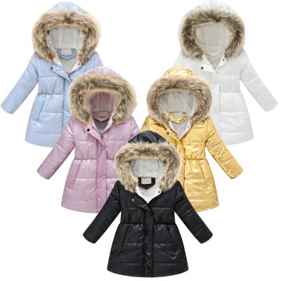 AIMAOMI Girls Winter Coat Heavyweight Fleece Kids Snow Puffer Jacket Hooded Warm With Pockets Outerwear Kids (White, 6-7 Years)