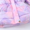 AIMAOMI Girls' Long Flower Printing Bowknot Winter Hooded Down Jacket Warm Winter Coats Hooded Snowsuit Kids (C, 5-6 Years) view 4