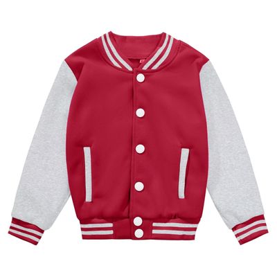 NICNZQI Kids Varsity Jacket Girls Boys Baseball Jacket Bomber Coat School Uniform with Pocket