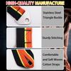 Double-Sewn Thick Arm Wrestling Training Strap with Stainless Steel Triangular Buckle  Durable Arm Wrestling Belt for Free Weights and Cable Machine Training (Orange) view 3
