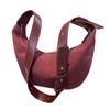 ALINUOYQ Women Suede Shoulder Bag Adjustable Strap Crescent Bag Zipper Closure Crossbody Bag Clutch Purse for Work Travel (Red)