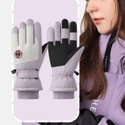 DWUSHUAID Ski Gloves Winter Warm Thickened Outdoor Mountaineering and Cycling Touch Screen Warm Gloves for Men and Women