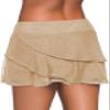 Aleumdr Women's Three Layered Waistband Ruffle Swimdress Swim Skirt Swimsuit Bottom Light Beige Medium view 2