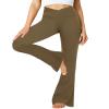 ZOOSIXX Black Flare Yoga Pants for Women, Crossover Soft Bootcut Leggings view 1