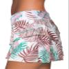Aleumdr Women's Swim Skirt Swimsuit Bottom with Shorts Waistband Swimdress Ruffle Swim Bottoms Blue Flower XX-Large view 4