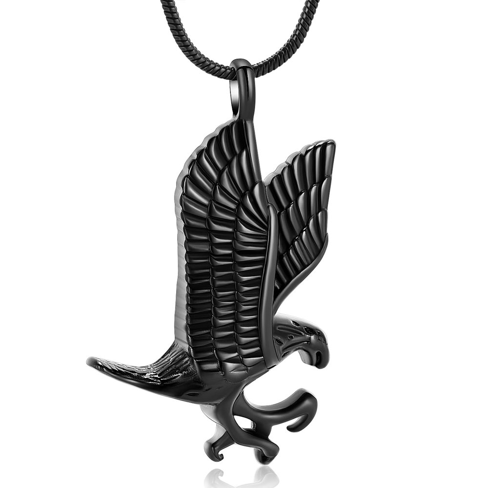AIWENXI Eagle Urn Necklace for Ashes of Loved Ones Keepsake Ash Holder for Pet Human Memorial Cremation Jewelry for Ashes for Men Women