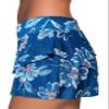 Aleumdr Women's Swim Skirt Swimsuit Bottom with Shorts Waistband Swimdress Ruffle Swim Bottoms White Leaves Printed Medium view 3