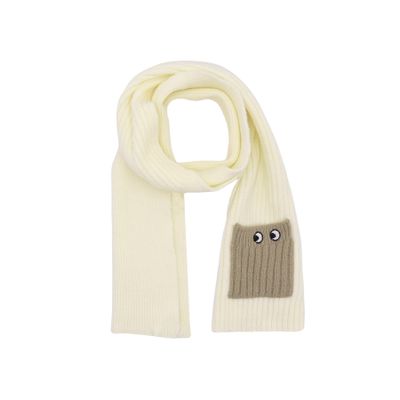 Winter Kids Scarf Cute Pocket Knit Scarves Shawl Wrap Soft Warm Neck Warmer for Toddler Little Girls Boys