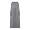 fartey Camo Cargo Pants for Women Casual Drawstring High Waist Parachute Pants Baggy Wide Leg Hiking Pants with Pockets view 4