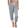 Wide Leg Sweatpants Women Fleece Lined Casual Baggy Pants Comfy Skin Friendly Soft Elastic High Waist Flare Pants Drawstring Flare Sweatpants Women Relaxed Fit Lounge Flare Yoga Pants with Pockets view 2