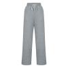 Wide Leg Sweatpants Women Fleece Lined Casual Baggy Pants Comfy Skin Friendly Soft Elastic High Waist Flare Pants Drawstring Flare Sweatpants Women Relaxed Fit Lounge Flare Yoga Pants with Pockets view 4