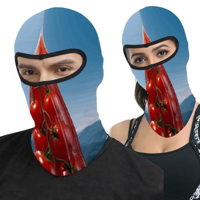 HJUQNGF Bottle And Tomato Face Mask Windproof Full Face Mask Reusable Dust Mask for Women Men Cycling Travel