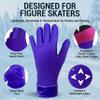 Kami-So Figure Skating Gloves with Velvet | Ice Skate Thermal Gloves | Ideal for Ice Skating Practice and Training | Soft and Stretch Fit for Women | Warm Lined & Durable | Black, CXS (4-6) view 3