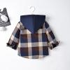 FOCICI Toddler Boy Clothes 3T Plaid Long Sleeve Button Down Jacket Top Shirt Casual Pocket Jacket Fall Winter Outfits Set Dark Blue 3-4 Years Old view 4