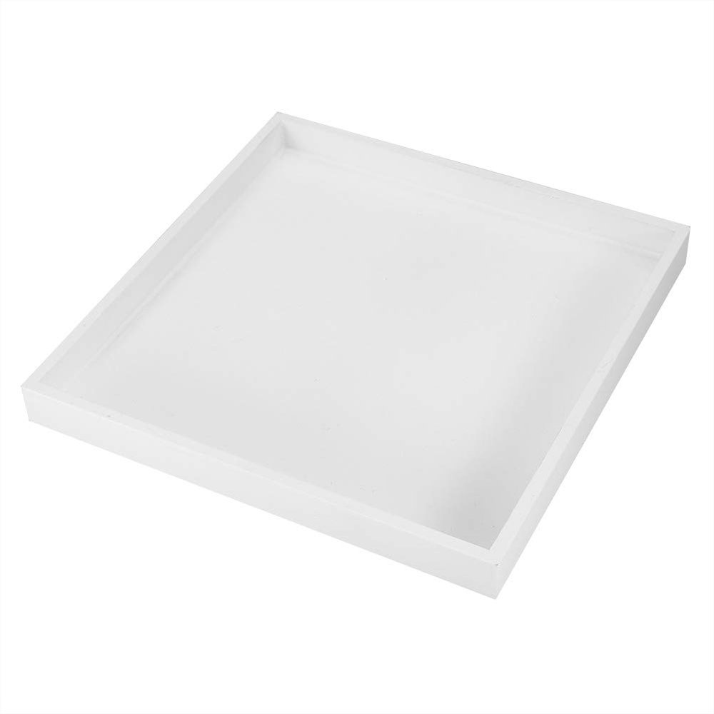 BAFOVY White Wooden Catchall Tray, Desktop Storage Organizer Valet Tray for Jewelry, Cosmetics, Food, Space Saving Design, Toilet Top, Countertop Storage