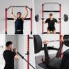 GlowSol Folding Wall Mounted Squat Rack, 2.36" x 2.36" Power Racks for Home Gym, 1000 LBS Capacity Squat Rack with Pull Up Bar, J Hooks and Ladmine Attachments view 3