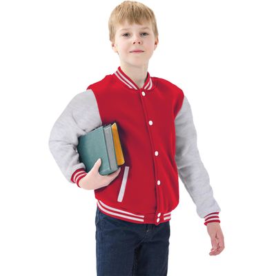 NHUHEQ Kids Baseball Jackets Boys Girls Fit Varsity Jacket Casual Lightweight Plain Button Cardigan School Coat