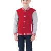 NHUHEQ Kids Baseball Jackets Boys Girls Fit Varsity Jacket Casual Lightweight Plain Button Cardigan School Coat view 2