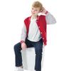 NHUHEQ Kids Baseball Jackets Boys Girls Fit Varsity Jacket Casual Lightweight Plain Button Cardigan School Coat view 3