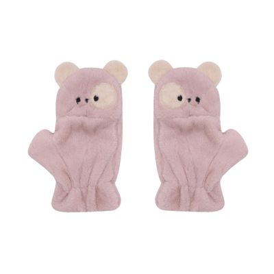 Eilova Orityle Girls Winter Convertible Mittens Cute Animal Bear Fleece Lined Warm Flap Cover Gloves Mitten for Kids