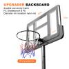 Basketball Hoop Outdoor Indoor Sport Portable PVC Backboard for Junior Teenagers Youth Adults, Adjustable 4.3-10 ft Pool Basketball Goal view 3