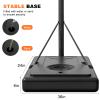 Basketball Hoop Outdoor Indoor Sport Portable PVC Backboard for Junior Teenagers Youth Adults, Adjustable 4.3-10 ft Pool Basketball Goal view 4