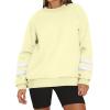 Fleece Sweatshirts Trendy Womens Plus Size Sweatshirts Color Block Crewneck Oversized Sweatshirts Winter Warm Pullover Sweaters Cute Fall Outfits Casual Lightweight Sweatshirts Christmas Sweatshirts view 4