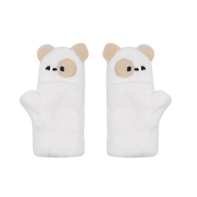 Eilova Orityle Girls Winter Convertible Mittens Cute Animal Bear Fleece Lined Warm Flap Cover Gloves Mitten for Kids
