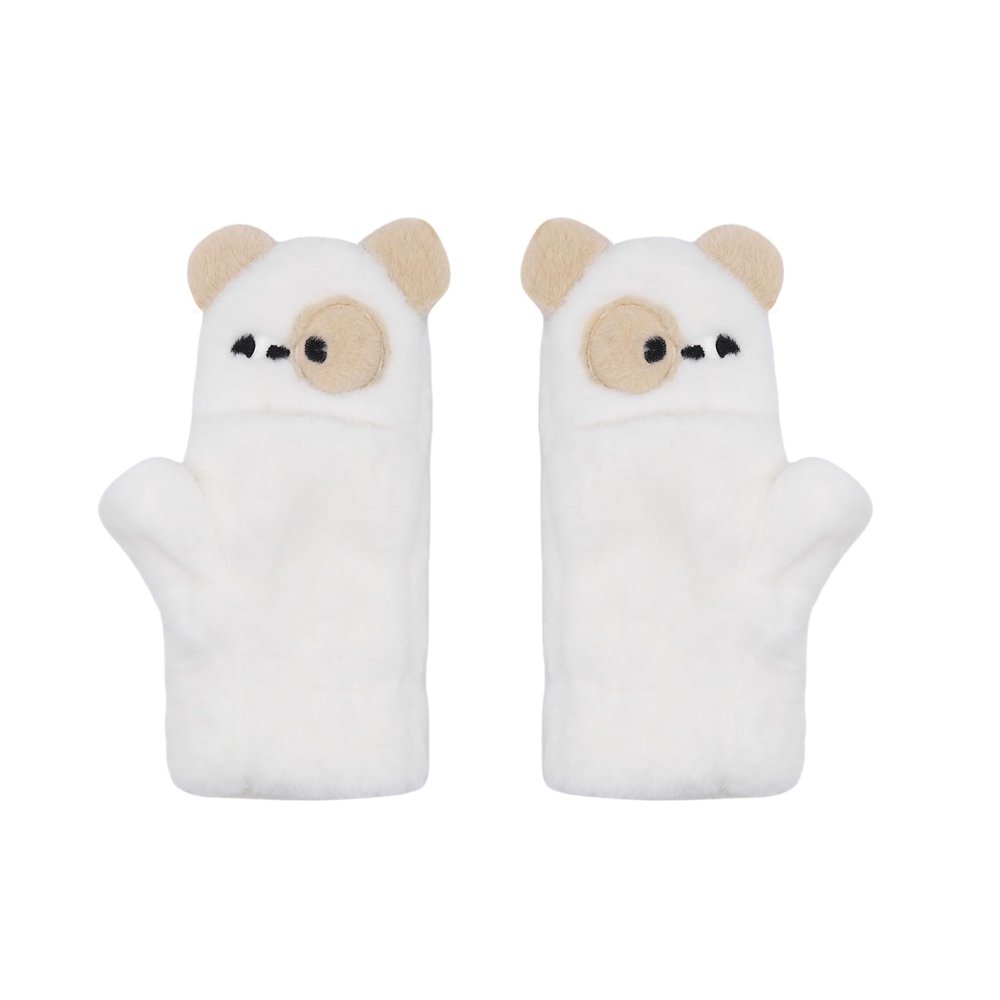 Eilova Orityle Girls Winter Convertible Mittens Cute Animal Bear Fleece Lined Warm Flap Cover Gloves Mitten for Kids