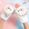 Eilova Orityle Girls Winter Convertible Mittens Cute Animal Bear Fleece Lined Warm Flap Cover Gloves Mitten for Kids view 2