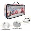 Christmas Pink Candy House Tree 4 Set Packing Cubes, Winter Xmas Ball Snowflake Sky Blue Packing Cubes for Carry on Suitcase Travel Essential Bag for Clothes Shoes Cosmetics Toiletry view 3