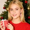 Christmas Tree Shape Clip On Dangle Earrings for Women, Non Pierced, Colorful Cake Heart Star Drop Earring Statement Party Festive Jewelry view 3