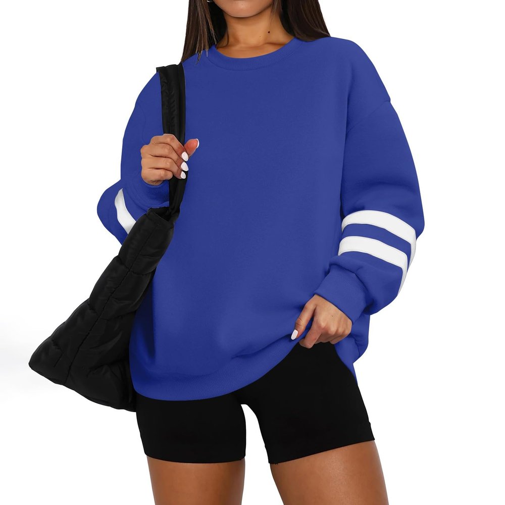 midelxp Fleece Sweatshirts Trendy Womens Plus Size Sweatshirts Oversized Sweatshirts Long Sleeve Shirts Winter Warm Fleece Pullover Cute Fall Outfits Plain Autumn Comfrt Hoodie Cotton Sweatshirts