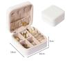 Kioxiuin PU Leather Travel Jewelry Box with Flowers, Bridesmaid s Birthday s for Girls and Women - White Jewellery Box view 3