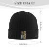 American Crane Operator Beanie for Men Women Knit Cuffed Beanies Warm Winter Hat Skull Cap Black view 2