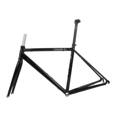 BSFHQS Bike Frameset 700C Road Bike Frame Quick Release Frame 100/130MM Aluminum Alloy Bike Frame 47cm 50cm 53cm C Brake/Rim Brake Frame Semi-Internal Routing(Gloss Black,53cm)