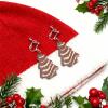 Christmas Tree Shape Clip On Dangle Earrings for Women, Non Pierced, Colorful Cake Heart Star Drop Earring Statement Party Festive Jewelry view 4