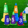 Wiywef Digital Set 1-10 Number to Sign Bucket Covers Football Training Cone Protectors Sign Barrel Numbered Covers view 4