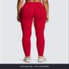 Aoxjox Workout Peach Contour Seamless Hidden Scrunch Butt Lift Leggings for Women Gym Yoga Pants 24" (Lipstick Red, Large) view 3