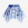 ROSE GAL Plus Size Ethnic Printed Ombre O-Ring Padded Three Piece Skirt Tankini Swimsuit(Blue/2X) view 4